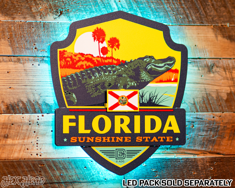 Florida State Badge 3D Metal Wall Art