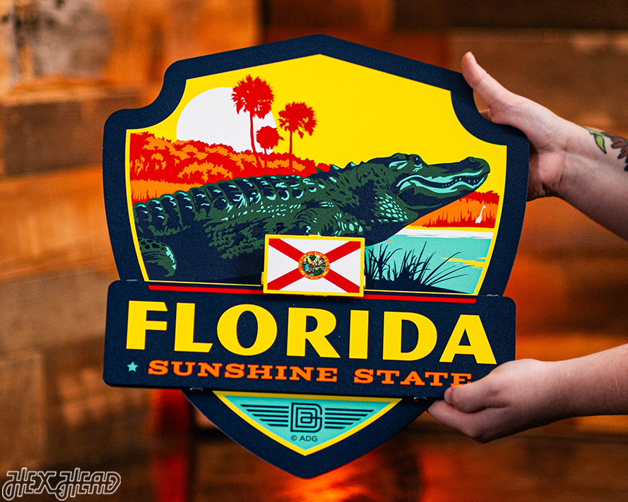 Florida State Badge 3D Metal Wall Art