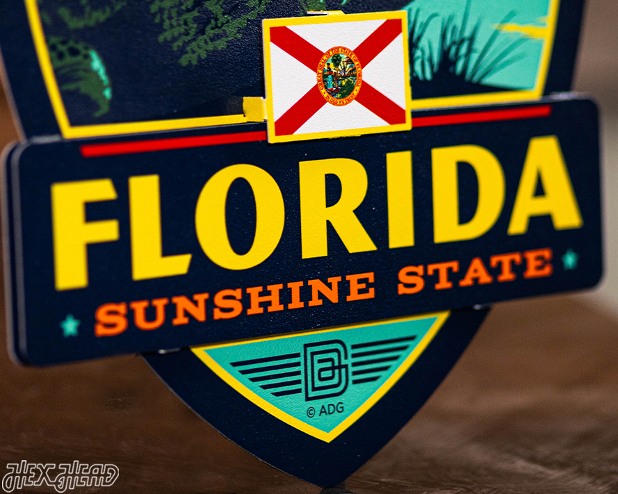 Florida State Badge 3D Metal Wall Art