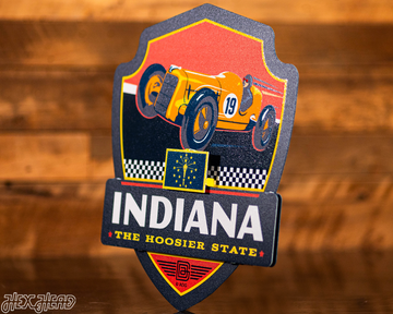 Indiana State Badge 3D Metal Wall Art
