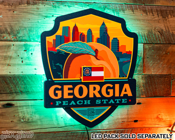 Georgia State Badge 3D Metal Wall Art