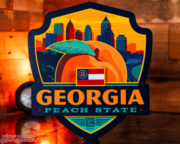 Georgia State Badge 3D Metal Wall Art