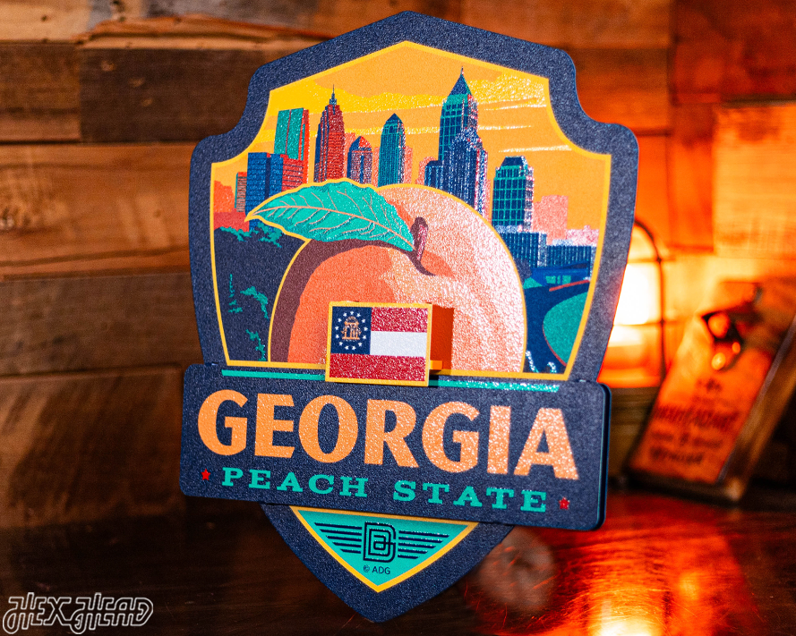 Georgia State Badge 3D Metal Wall Art
