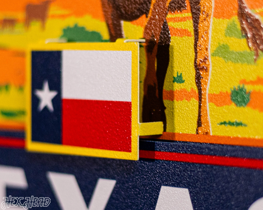 Texas State Badge 3D Metal Wall Art