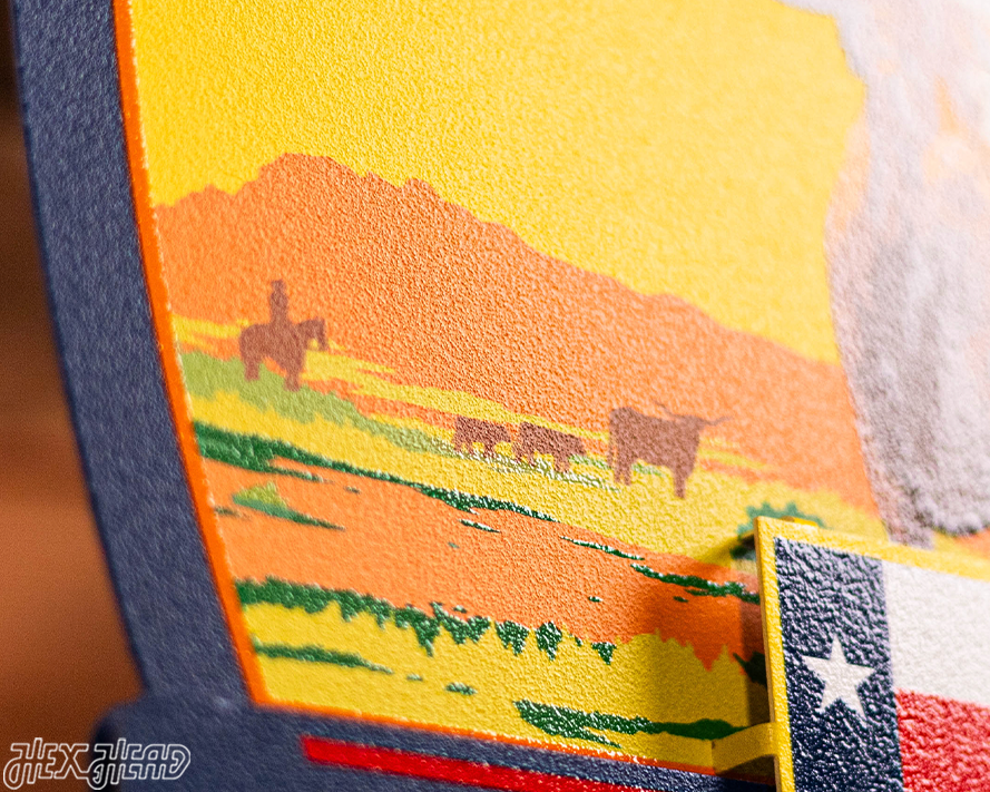 Texas State Badge 3D Metal Wall Art