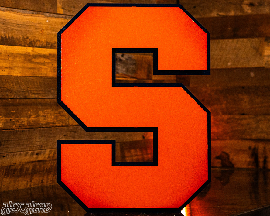 Syracuse Orange "S" 3D Vintage Metal Wall Art