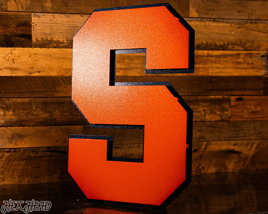 Syracuse Orange "S" 3D Vintage Metal Wall Art