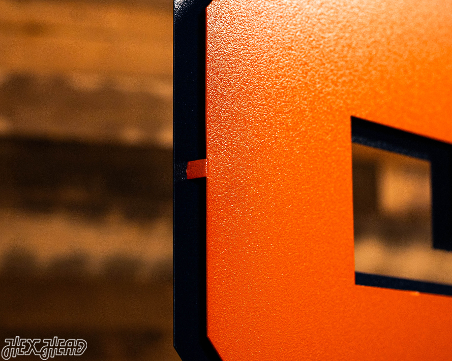 Syracuse Orange "S" 3D Vintage Metal Wall Art
