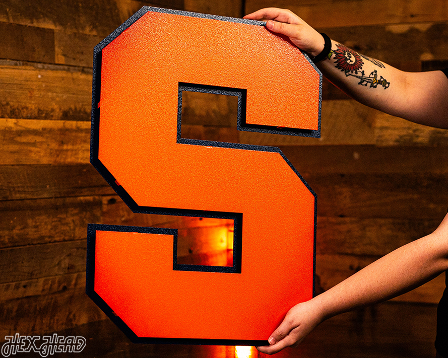 Syracuse Orange "S" 3D Vintage Metal Wall Art