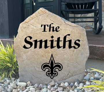 New Orleans Saints Design-A-Stone Landscape Art Family Name