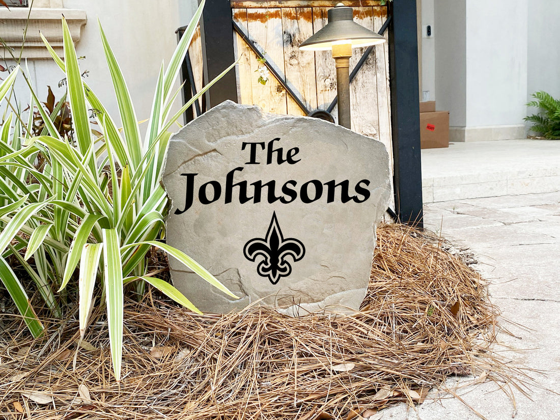 New Orleans Saints Design-A-Stone Landscape Art Family Name