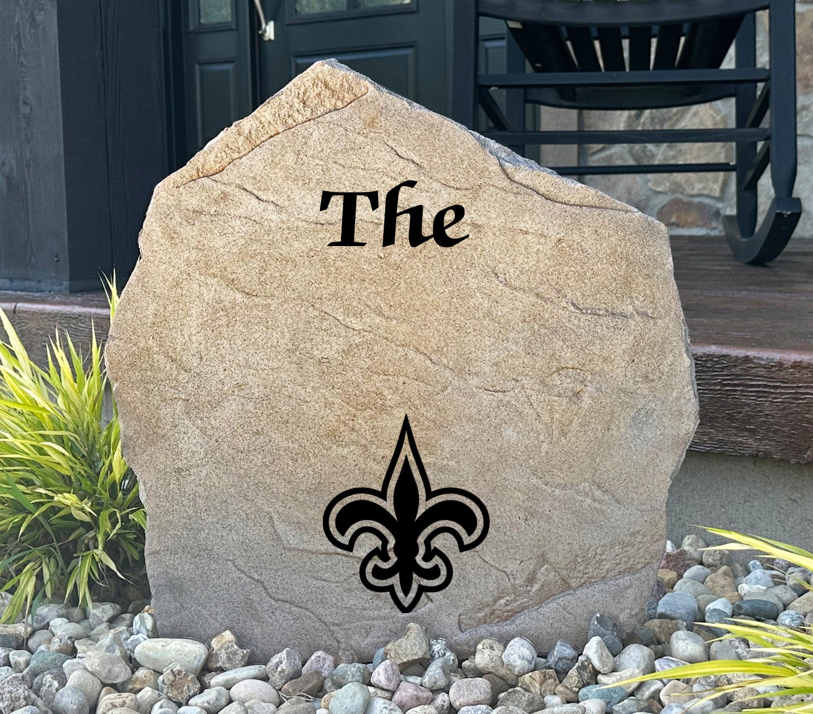 New Orleans Saints Design-A-Stone Landscape Art Family Name