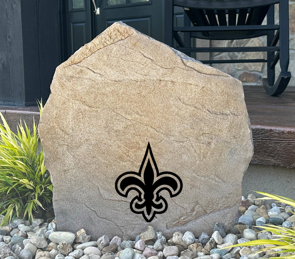 New Orleans Saints Design-A-Stone Landscape Art Address Stone
