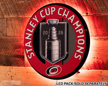 Carolina Hurricanes HEX HEAD EXCLUSIVE 2026 Stanley Cup 3D Metal Wall Art
