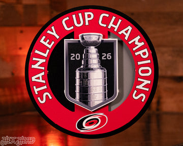 Carolina Hurricanes HEX HEAD EXCLUSIVE 2026 Stanley Cup 3D Metal Wall Art
