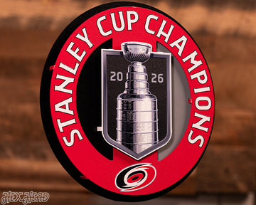 Carolina Hurricanes HEX HEAD EXCLUSIVE 2026 Stanley Cup 3D Metal Wall Art