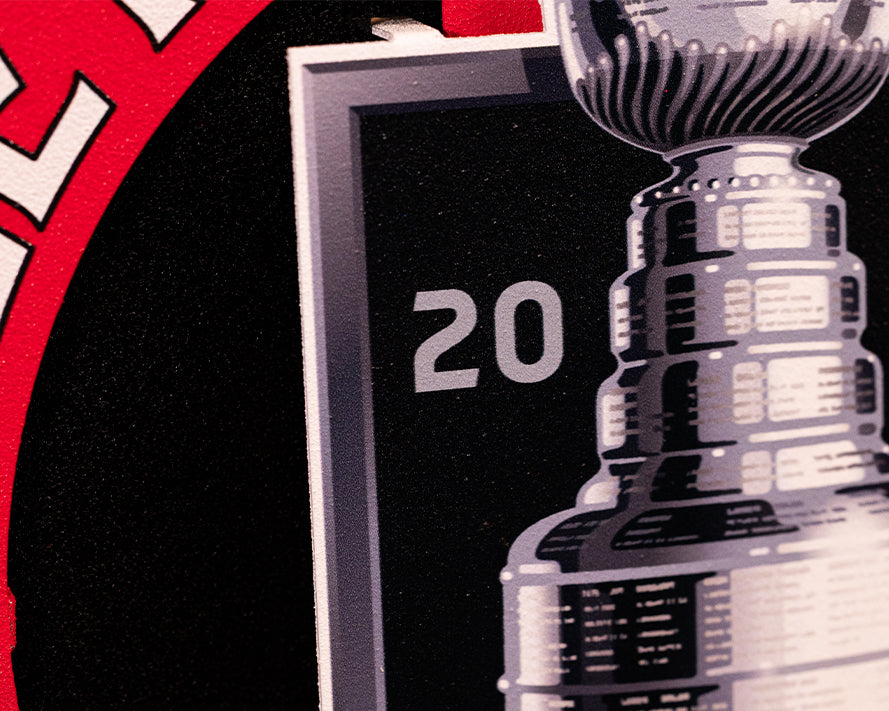 Carolina Hurricanes HEX HEAD EXCLUSIVE 2026 Stanley Cup 3D Metal Wall Art