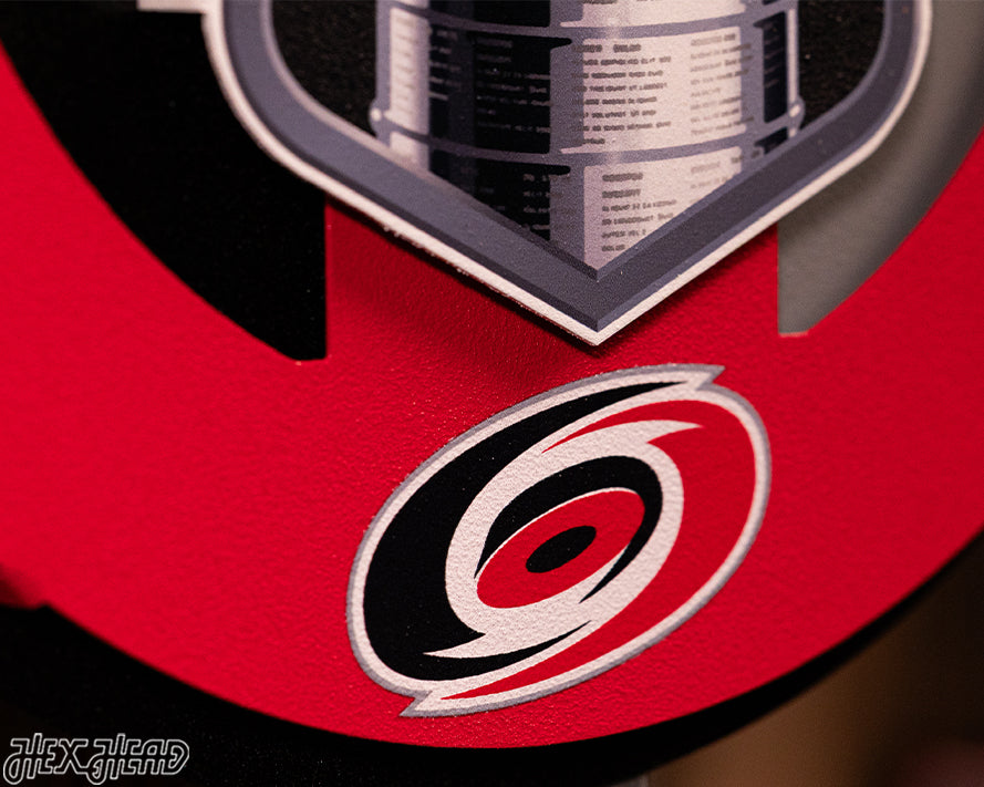 Carolina Hurricanes HEX HEAD EXCLUSIVE 2026 Stanley Cup 3D Metal Wall Art