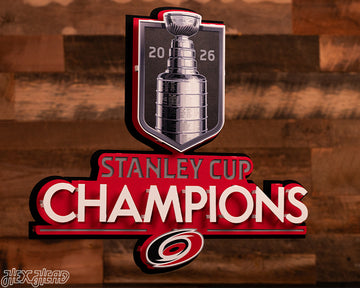 Carolina Hurricanes OFFICIAL 2026 Stanley Cup 3D Metal Wall Art