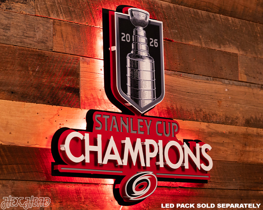Carolina Hurricanes OFFICIAL 2026 Stanley Cup 3D Metal Wall Art