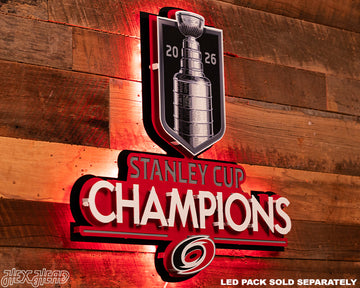 Carolina Hurricanes OFFICIAL 2026 Stanley Cup 3D Metal Wall Art