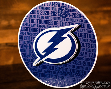 Tampa Bay Lightning NHL CRAFT SERIES 3D Vintage Metal Wall Art