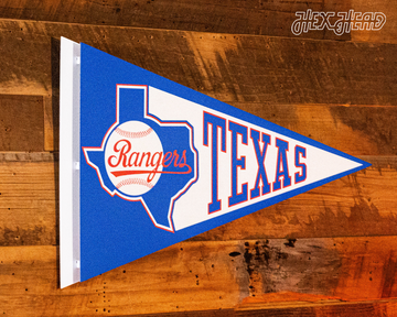 Texas Rangers "1993" 2 Layer Pennant 3D Vintage Metal Wall Art