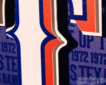 Texas Rangers CRAFT SERIES 3D Embossed Metal Wall Art
