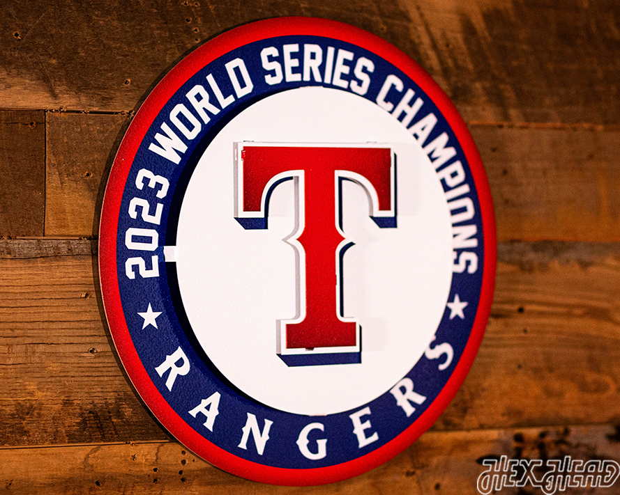 Texas Rangers 2023 World Series GIFT COLLECTION 3D Metal Wall Art