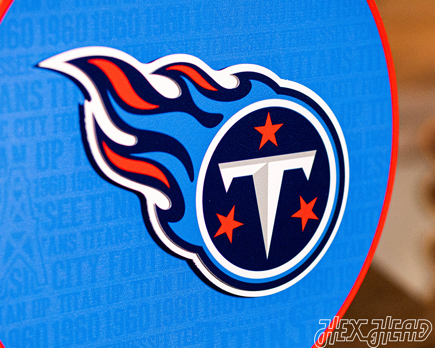 CLOSE OUT -- Tennessee Titans CRAFT SERIES 3D Embossed Metal Wall Art