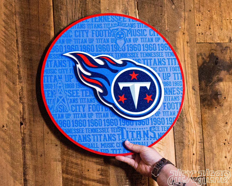CLOSE OUT -- Tennessee Titans CRAFT SERIES 3D Embossed Metal Wall Art