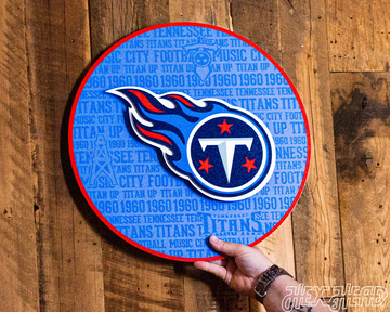 CLOSE OUT -- Tennessee Titans CRAFT SERIES 3D Embossed Metal Wall Art
