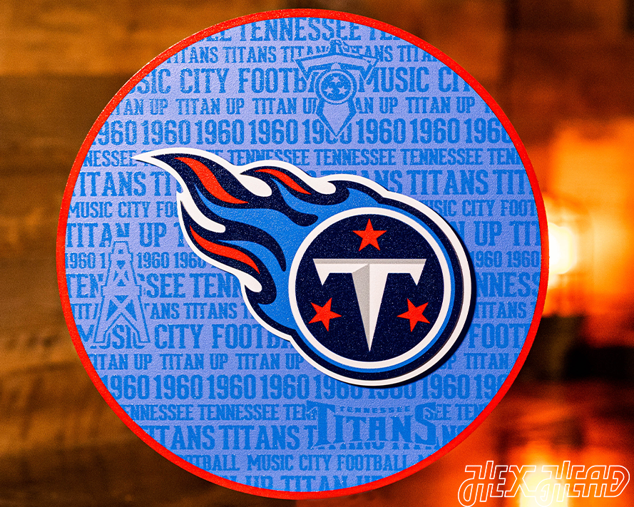 CLOSE OUT -- Tennessee Titans CRAFT SERIES 3D Embossed Metal Wall Art