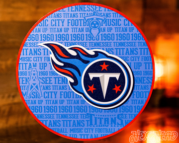 CLOSE OUT -- Tennessee Titans CRAFT SERIES 3D Embossed Metal Wall Art