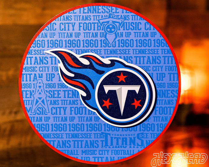 Nfl- Tennessee Titans Metal Football Art