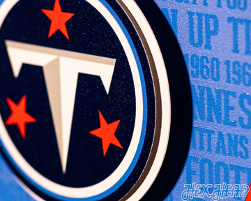 CLOSE OUT -- Tennessee Titans CRAFT SERIES 3D Embossed Metal Wall Art