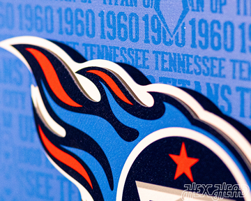 CLOSE OUT -- Tennessee Titans CRAFT SERIES 3D Embossed Metal Wall Art