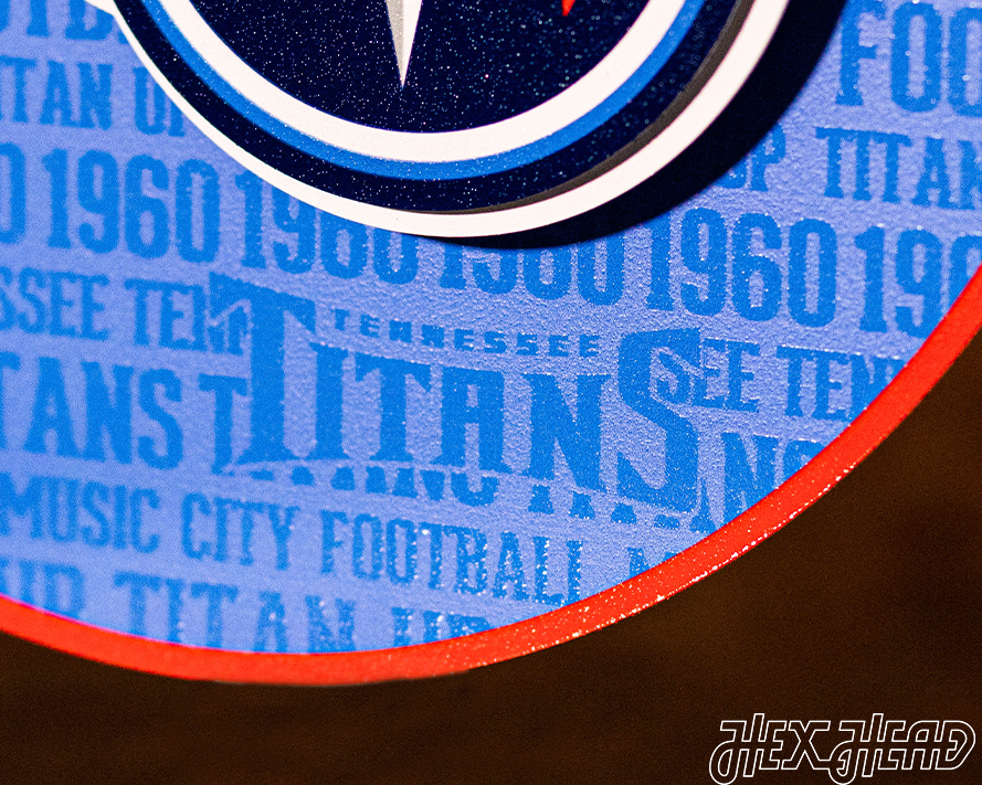 CLOSE OUT -- Tennessee Titans CRAFT SERIES 3D Embossed Metal Wall Art