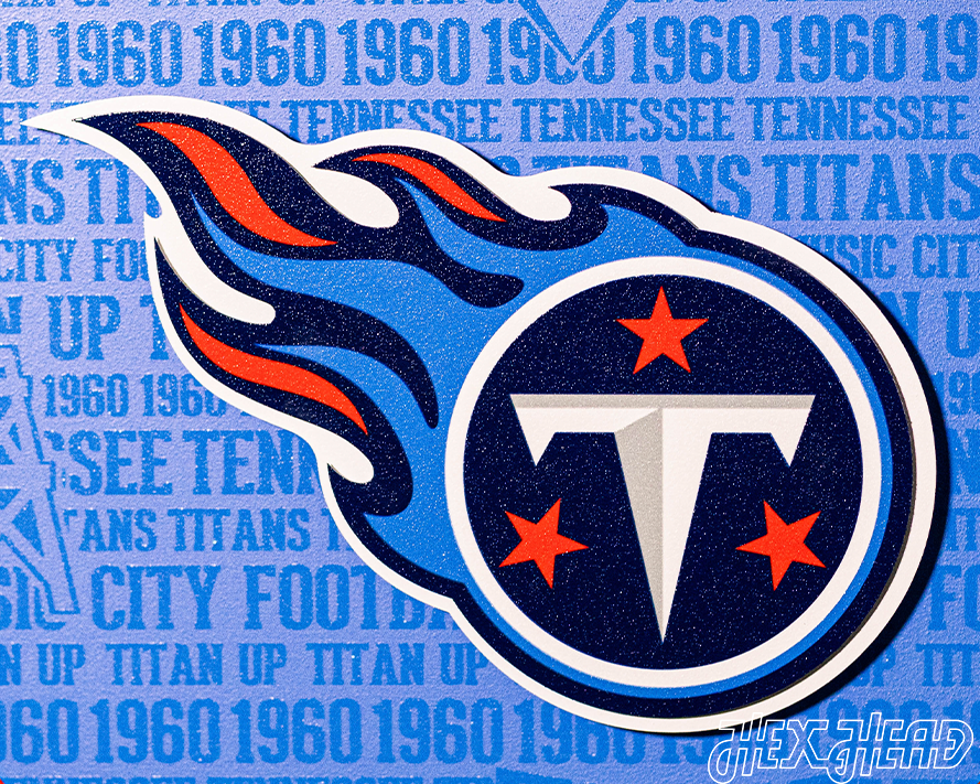 CLOSE OUT -- Tennessee Titans CRAFT SERIES 3D Embossed Metal Wall Art
