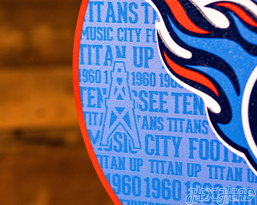 CLOSE OUT -- Tennessee Titans CRAFT SERIES 3D Embossed Metal Wall Art
