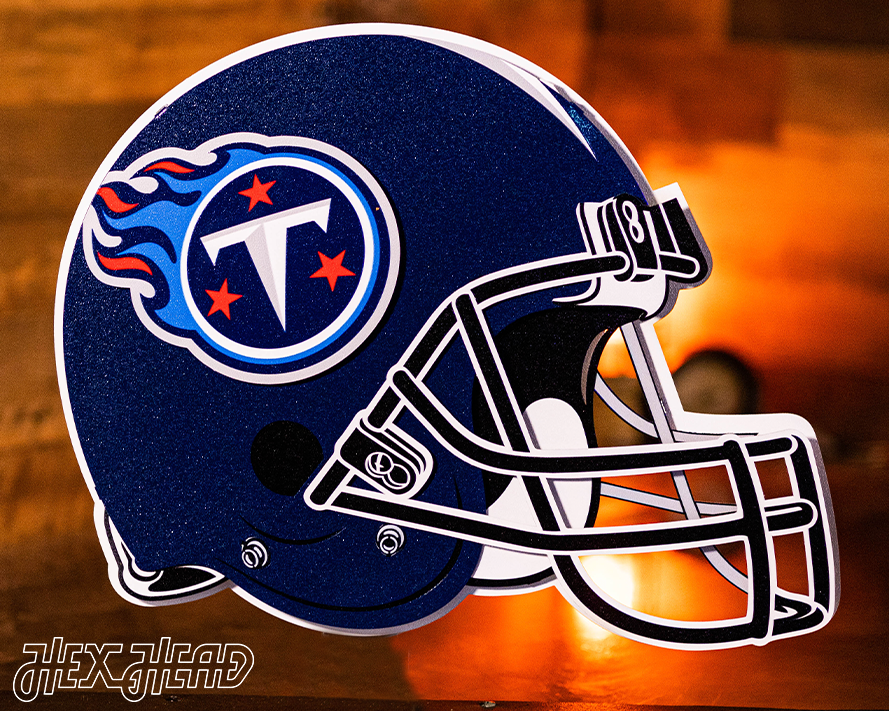 BLITZ Collection - 8 Layer Tennessee Titans Helmet 3D Vintage Metal Wall Art
