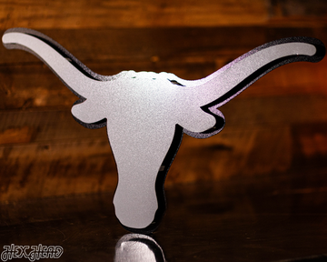 MONOCHROME - Texas Longhorns  "LONGHORN" 3D Vintage Metal Wall Art