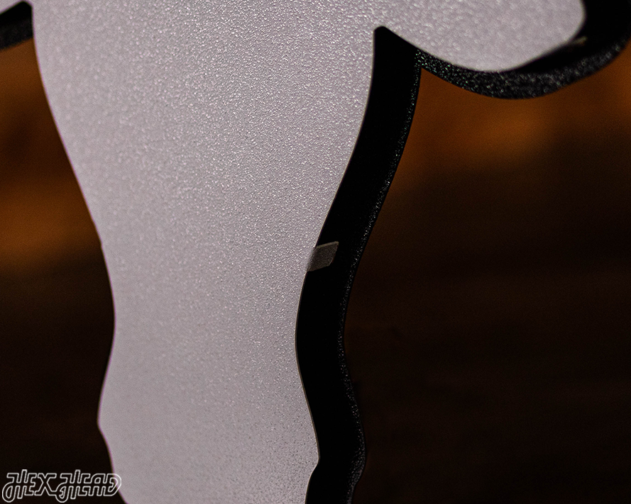 MONOCHROME - Texas Longhorns  "LONGHORN" 3D Vintage Metal Wall Art