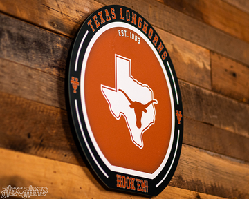 VARSITY Collection- SINGLE Layer Texas Longhorns Metal Wall Art
