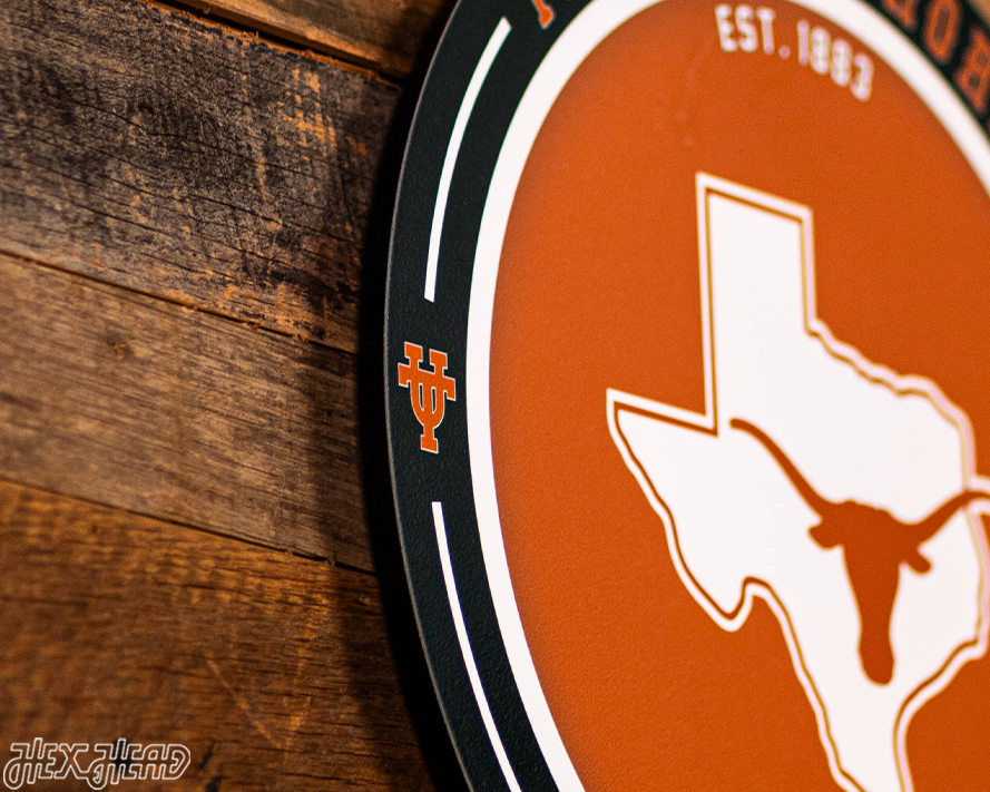 VARSITY Collection- SINGLE Layer Texas Longhorns Metal Wall Art