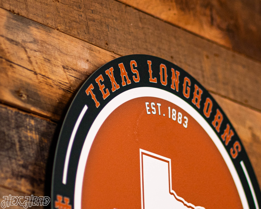 VARSITY Collection- SINGLE Layer Texas Longhorns Metal Wall Art
