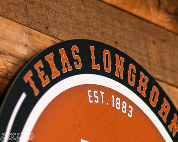 VARSITY Collection- SINGLE Layer Texas Longhorns Metal Wall Art