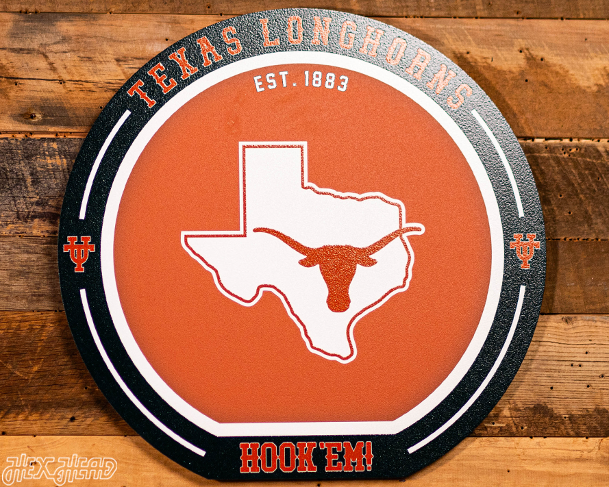VARSITY Collection- SINGLE Layer Texas Longhorns Metal Wall Art