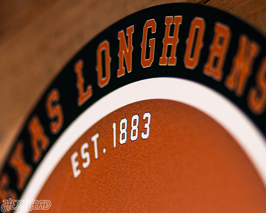 VARSITY Collection- SINGLE Layer Texas Longhorns Metal Wall Art