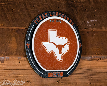 Texas Longhorns  "Double Play" On the Shelf or on the Wall Art